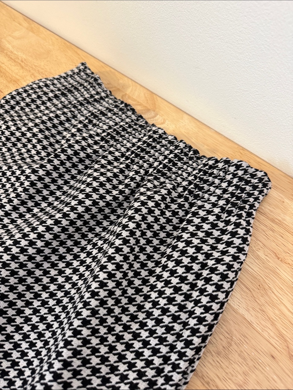 J. Crew Black & White Houndstooth Mini Skirt